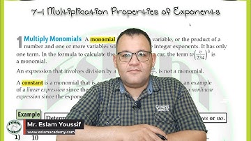 Grade 9 – Chapter 7 – Lesson 1 Multiplication Properties of Exponents