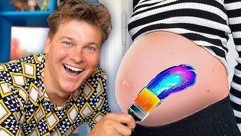 Maler på Sarahs GRAVIDE mave! | Lakserytteren