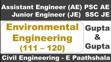 Environmental Engineering (111–120) | Gupta and Gupta | BPSC AE Civil Engineering | SSC JE Civil |