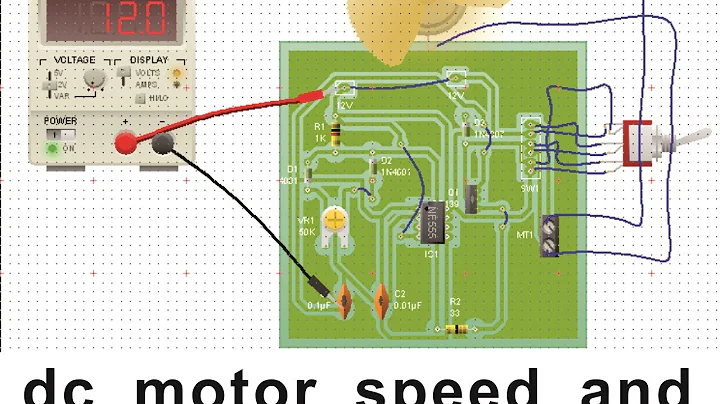 DC Motor speed and direction control Circuit using IC 555  PWM