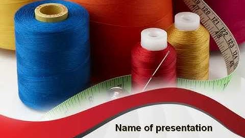 Needle And Threads PowerPoint Template by PoweredTemplate.com