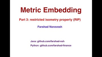 Part 3: restricted isometry property