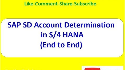 SAP SD Account Determination in S4 HANA