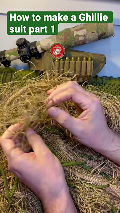 How to make a Ghillie suit part 1. #ghilliesuit #camo #camoflauge #military #sniper #shooter #hunt