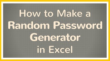 How to Make a Password with Random Letters and Numbers in Excel - Tutorial