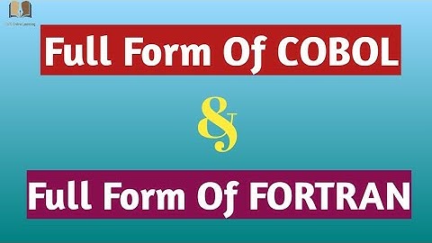Full Form Of COBOL || Full Form Of FORTRAN || Cobol || Fortran || Full Forms || GK