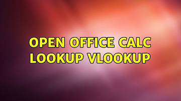 Open Office Calc lookup vlookup