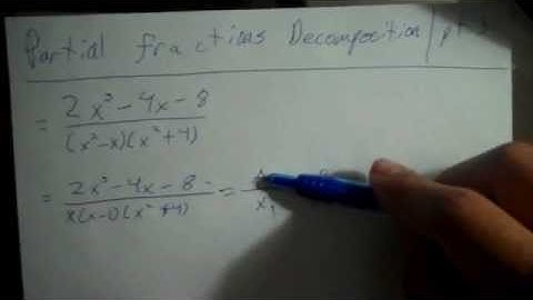 Partial Fractions Decomposition for Anti-differentiation: Part 3A