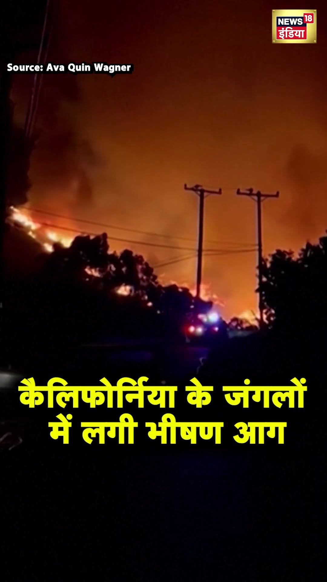 California Wildfire: कैलिफोर्निया के जंगलों में लगी भीषण आग | #shorts