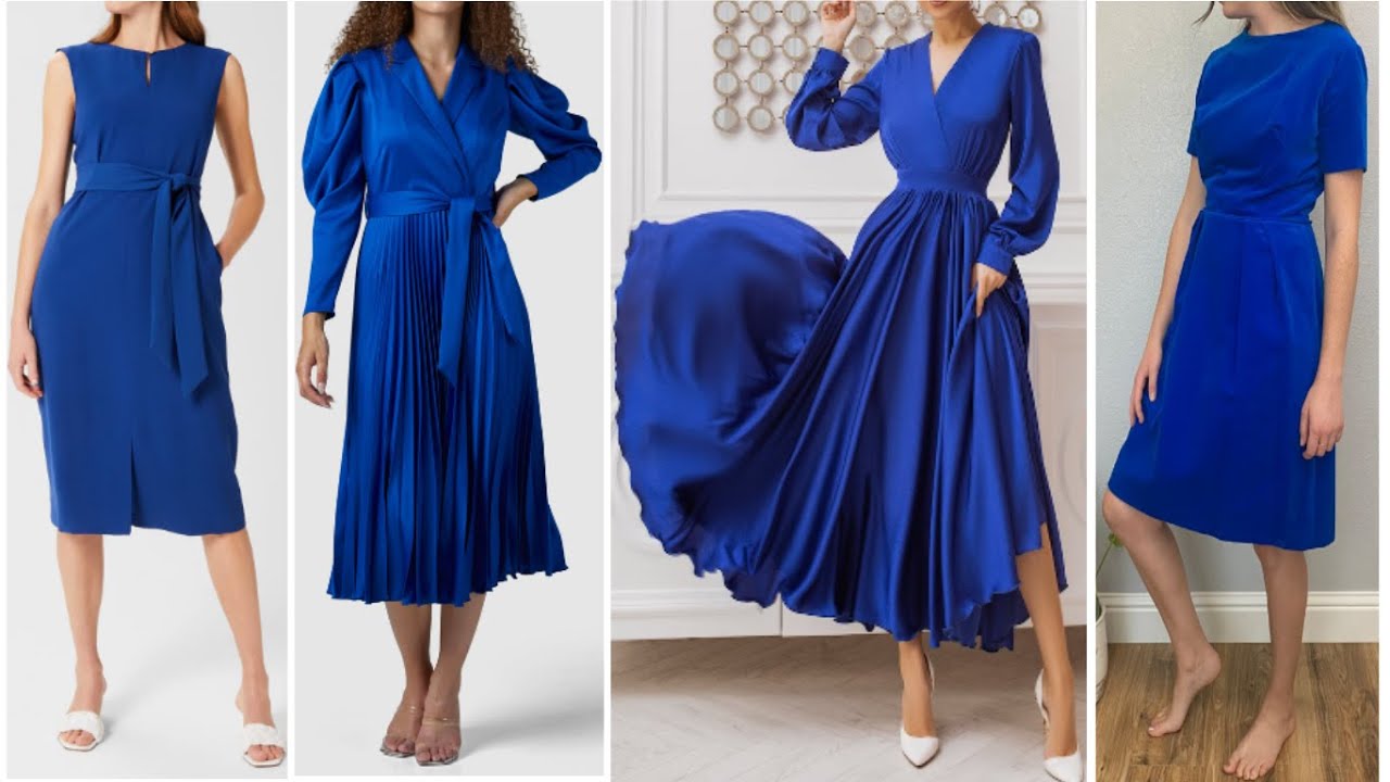 electric blue dress casual Detour Mini Dress main image 0