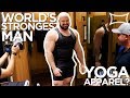 World's Strongest Man Tries Yoga Apparel at Lululemon