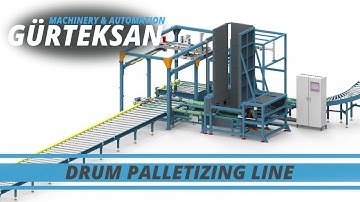 AUTOMATIC STEEL DRUM PALLETIZING LINE