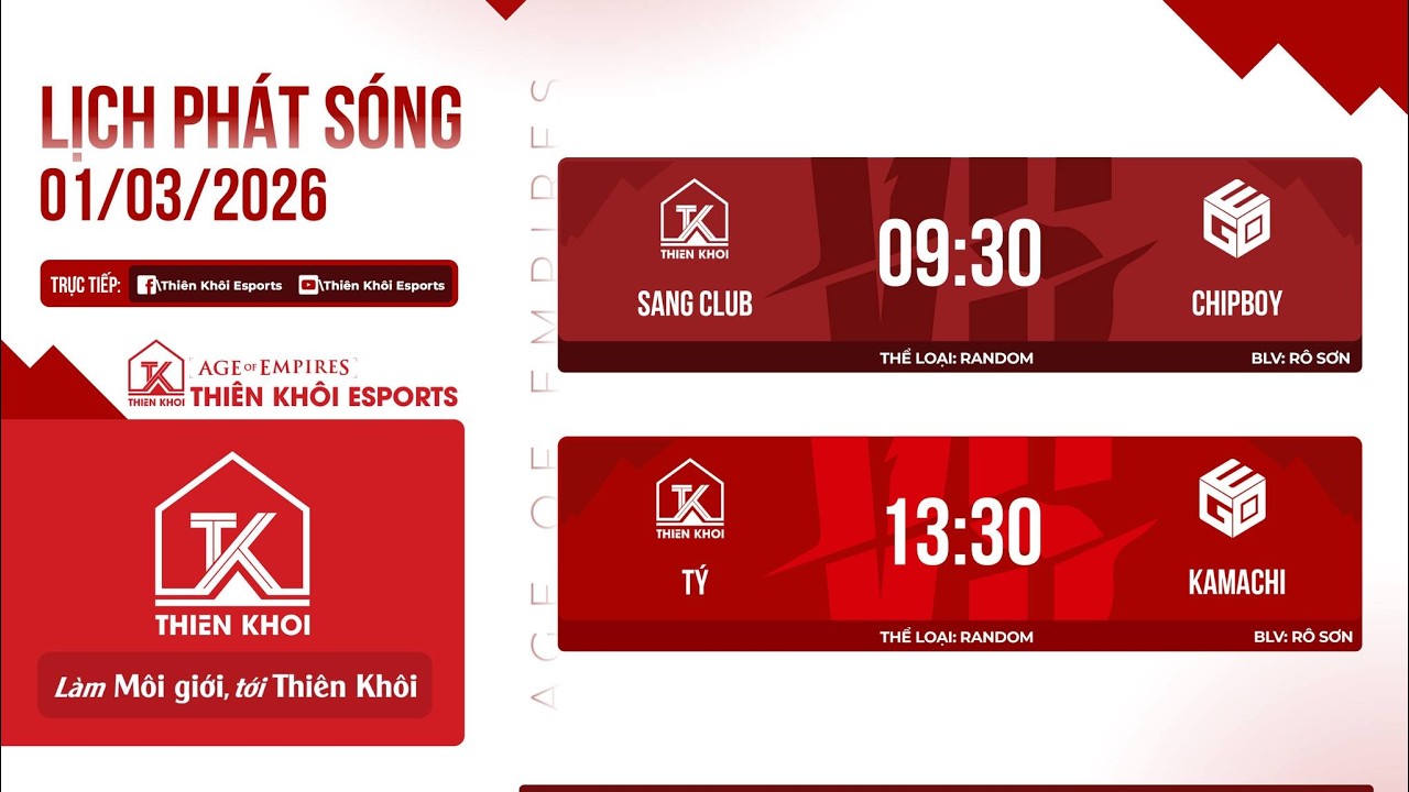 Trực Tiếp | Thiên Khôi Esports vs EGO Media | Solo Random | BLV: RBS | 01/03/2026