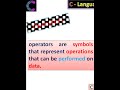 #operators in🔥 💥 #c language#c #2024#shorts