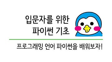 입문자를 위한 파이썬 기초 #1 프로그래밍 언어 파이썬