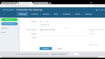 Scheduling a Web Meeting with Your IPVideoTalk Web Plan