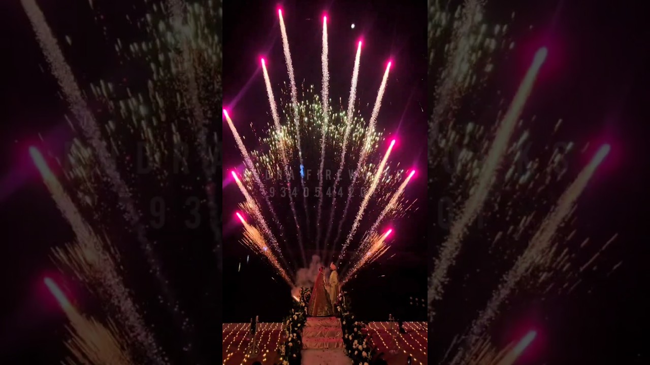 Varmala Wedding Entry Fireworks Ujjain 