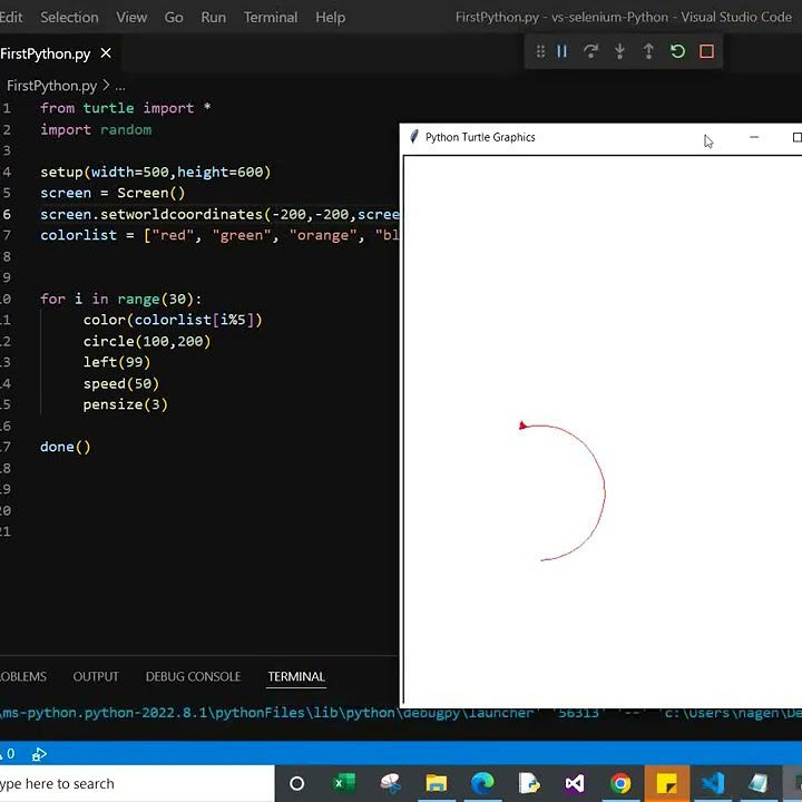 Amazing Beautiful Design Using Python Circle Turtle Graphic - YouTube