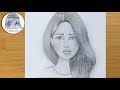 Crying girl pencil sketch /  How to draw Crying girl