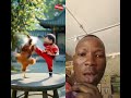 Cute Baby Show KungFu  Fighting  With  Chicken  #shorts #cute #babylaughing  #funnybabyvideos  #duet