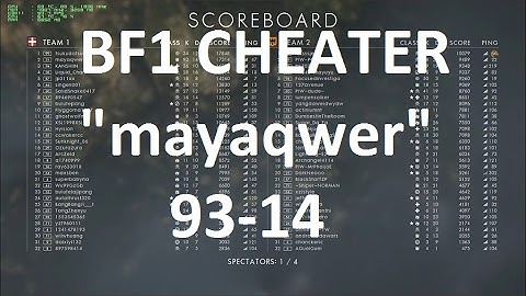BF1 Cheater "mayaqwer" caught cheating via spectator