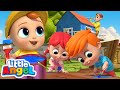 Helping Daddy Build A Treehouse | Little Angel Nursery Rhymes and Kids Songs