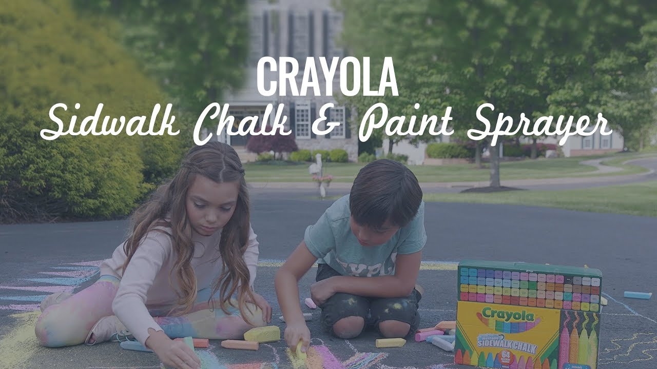picture Crayola Sidewalk Paint Sprayer Kid-Powered Spray Art crayola sidewalk chalk and paint sprayer demo