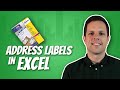 How to print address labels from a list in Excel