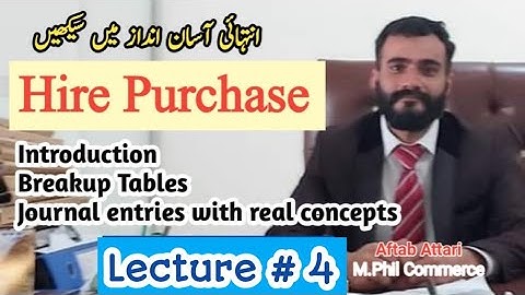 Hire purchase | accounting for hire purchase | hire purchase b.com | advanced accounting |