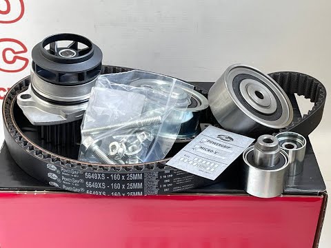 Gates KP25649XS-1 Комплект ременя ГРМ з помпою VW Passat Caddy Golf Skoda Octavia Superb, видео 1