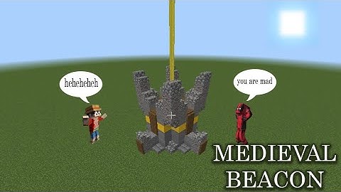 Minecraft: build a Medieval Beacon tutorial [step by step] #minecraft #mcpe