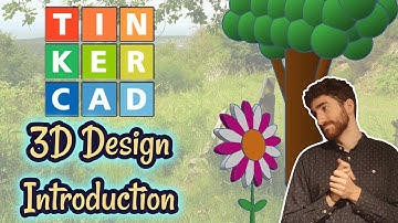 Tinkercad 3D Design Tutorial - INTRODUCTION | BASICS | First Steps |  How to make flower and tree 🌼🌳