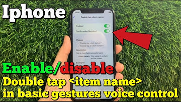 How to enable or disable double tap item name in basic gestures voice control on iPhone X