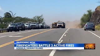 Firefighters battle fire on Big Island, as strong winds batter state