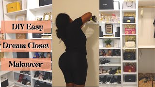 DIY Easy Master Closet Makeover on a Budget// IKEA HACK// Billy Bookcase| LivingWithFoxx