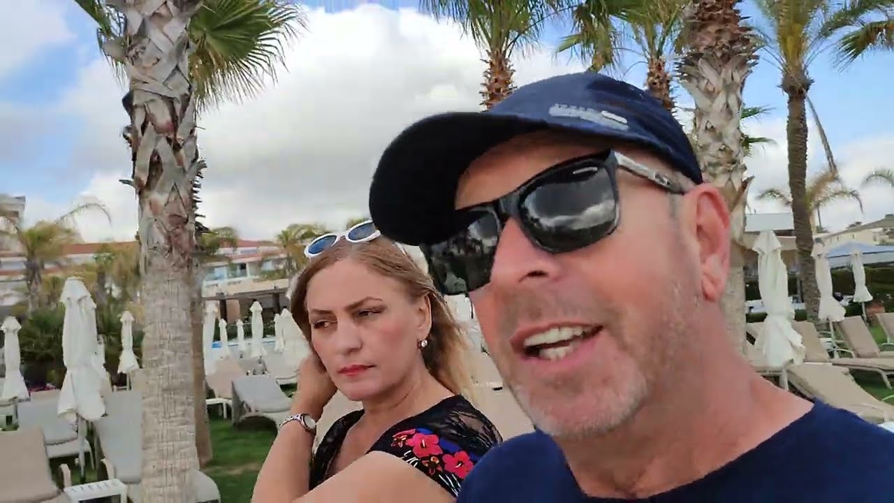 We walk the Paphos Hotel Coastal Pathway to the Paphos Promanarde.. Paphos Cyprus..