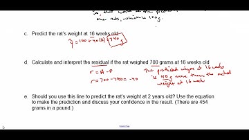 3.2a Example 1: Interpreting Least Square Regression Line Equations
