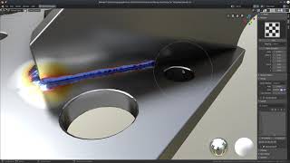 Welding steel in Blender 2.8