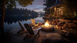 Serene River Retreat: Cozy Crackling Fire Sounds by the Lakeside for Ultimate Relaxation 🌲🔥