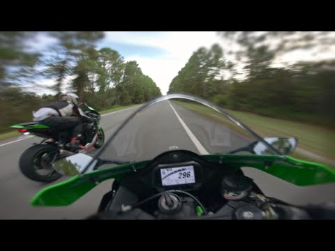 [4K] Kawasaki Ninja ZX10R 2021 TOP SPEED TEST! (299KMH)