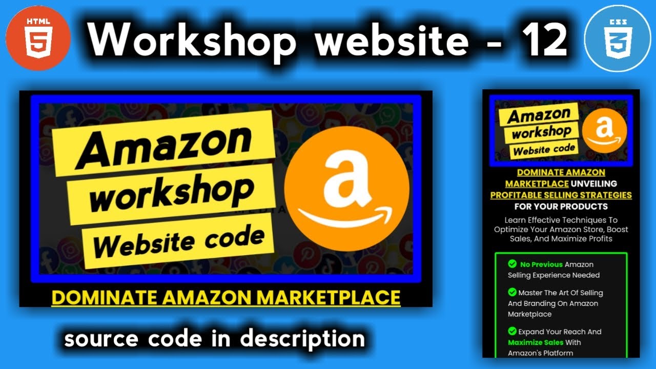 workshop website - 12 using html, CSS, JavaScript | Source code details ...