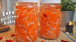 EASY PICKLED DAIKON AND CARROTS
