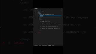 HTML Basics 🚀Beginner friendly • Live VS Code typingFollow for more coding 💻#HTML #Coding #Webpage