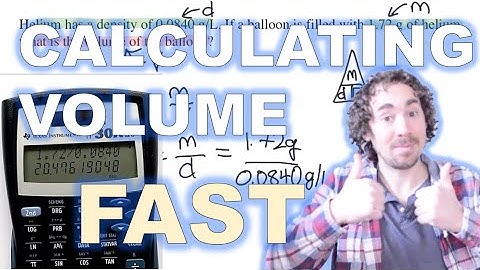 Solving for volume when given density and mass   |  Chemistry Homework in 3 MINUTES