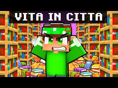 SONO IMPAZZITO CON I LIBRI nella VITA IN CITTÀ 1 REMAKE su MINECRAFT!