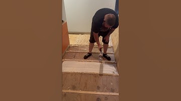 Installing new subfloor over sleepers to fix uneven floor #homeimprovement #construction #diy