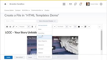 HTML Templates in Brightspace