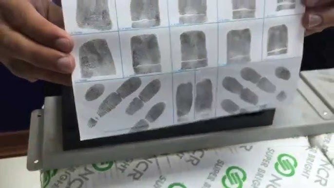 Biometric Impressions Black Ink Pad, Professional Latent Prints Inkpad for  Thumbprint, FBI Fingerprint Cards, Notary, Background, Security, Law