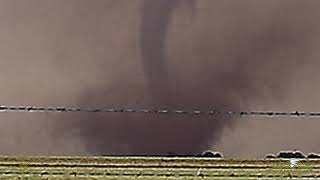 May 2 2024 close up flying debris video of Tornado Hawley TX