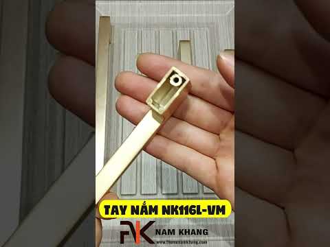 Tay Nắm Tủ M&agrave;u V&agrave;ng Mờ Dạng Thanh Bo Tr&ograve;n NK116L-128VM